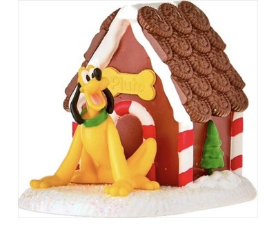 Ruz Disney Plutos Gingerbreadhouse Mickey Minnie Christmas Village NIB