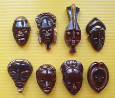 Fève - Série complète 2007 - MH Moulin à Huile - Les masques africains - Masque