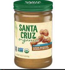 Santa Cruz Organic Creamy Dark Roasted Peanut Butter, 16 Ounces