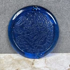 Blenko Scorpio Scorpion Zodiac Sun Catcher 7.5” Blue Glass Vintage