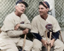 HF442 Bill McKechnie - Gerald Walker Cincinnati Reds 8x10 16x20 Colorized Photo