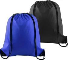 2Pcs Drawstring Bags Bulk Drawstring Backpack Blue Black String Backpack Cinch S