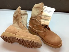 Vibram Boots Military Combat hot Weather Steel Toe Dessert Tan size 5W - NWT