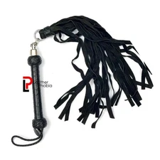 Real Cowhide Leather Flogger Whip 26 Falls BDSM Impact Toy Handmade