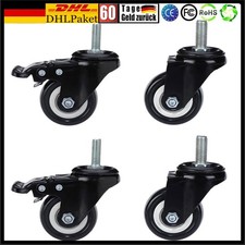 4 Rollen mit M8 Gewindestift Transportrollen Laufrollen Möbelrollen Lenkrollen