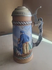 Looking Out To Sea Norman Rockwell Stein 