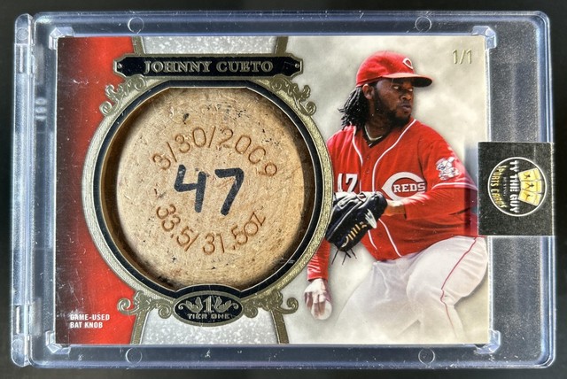 2013 Topps Tier One Johnny Cueto Schlägerknöpfe #1/1 Reds