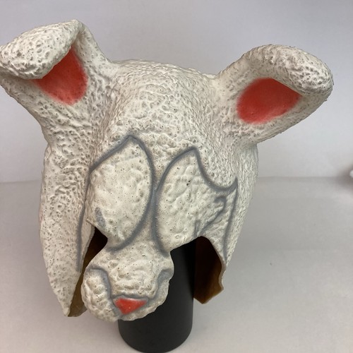 Vintage 1984 Imagineering Inc Halloween Rabbit Head Mask Ears Nose Latex Cosplay - Picture 3 of 16