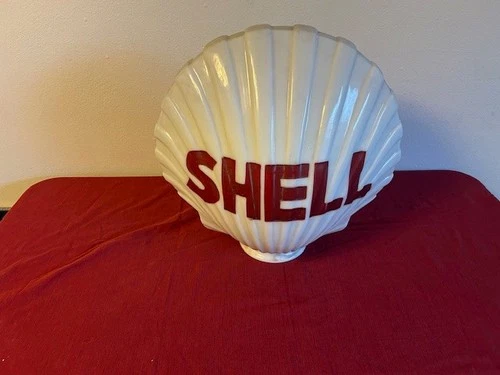 VINTAGE 1930’s-1940’s SHELL GASOLINE PUMP GLOBE MILK , PERFECT CONDITION