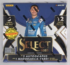 2025 PANINI SELECT NASCAR RACING FACTORY SEALED HOBBY BOX **2 AUTO/1 MEM**