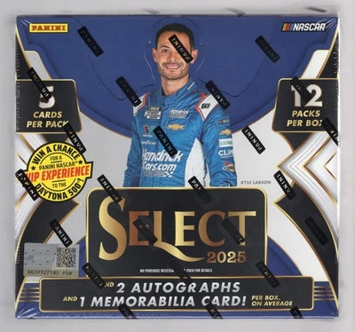 2025 PANINI SELECT NASCAR RACING FACTORY SEALED HOBBY BOX **2 AUTO/1 MEM**