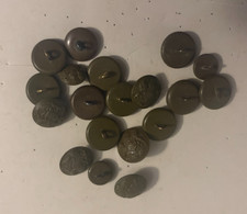 19 x British Army:"GENERAL SERVICE BUTTONS" WW2 Bakelite War Economy, GS)