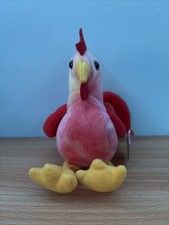 Ty Beanie Baby: Doodle The Rooster Heart Tag March 8th 1996 Tush Tag 1996