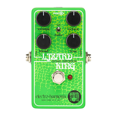 Electro-Harmonix Lizard King Bass Octave Fuzz Pedal, Green/Black
