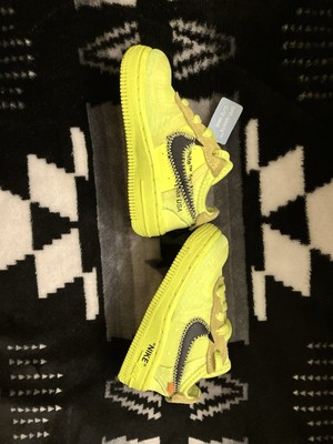 Baby Nike Off-White x Air Force 1 Low TD 'Volt  Size 5c