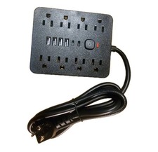 14 IN 1 Surge Protector Power Strip with 8AC Outlets, 4USB  2 Type-C Ports