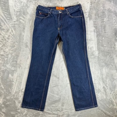 Jesse James Industrial Workwear Jeans Men's Size 36x34 Dark Blue 14oz Denim