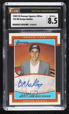 2002-03 Bowman Signature 99/999 Bostjan Nachbar #SE-BN CSG 8.5 Auto 00e2