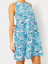 Lilly Pulitzer Kristen Swing Dress Bali Blue Lilly Loves Cape Cod XXL