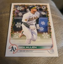 2022 Topps Holiday Nick Allen RC #HW38 Oakland Athletics 