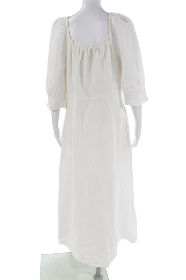 Vestido Something Azul Marino Para Mujer Botón Delantero Hombro Manga Corta Blanco Talla 1 Foto 3 de 4