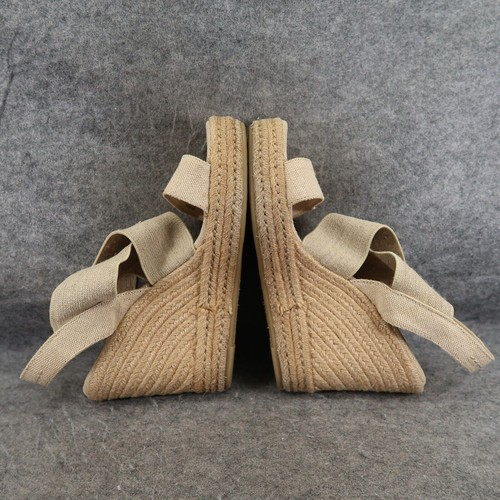 Ralph Lauren Shoes Womens 10 Sandal Wedge Espadrille Platform Strappy Natural - Picture 10 of 17