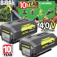 2PACK 8.0Ah Battery 40 Volt for Ryobi 40V Lithium OP40602 Battery with LED COMBO
