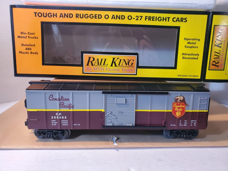 MTH 30-74211 O Scale Canadian Pacific Box Car 269505 Rail King Rolling Stock OB - Image 2 of 4