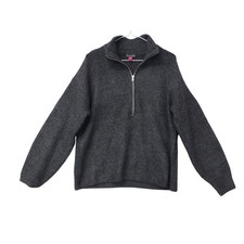Vince Camuto Sweater Half Zip Pullover Charcoal Gray Size Medium