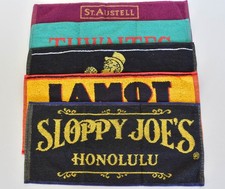 Vintage Pub Bar Beer Towels x5 St. Austell Thwaites Lamot Younger & Sloppy Joe's