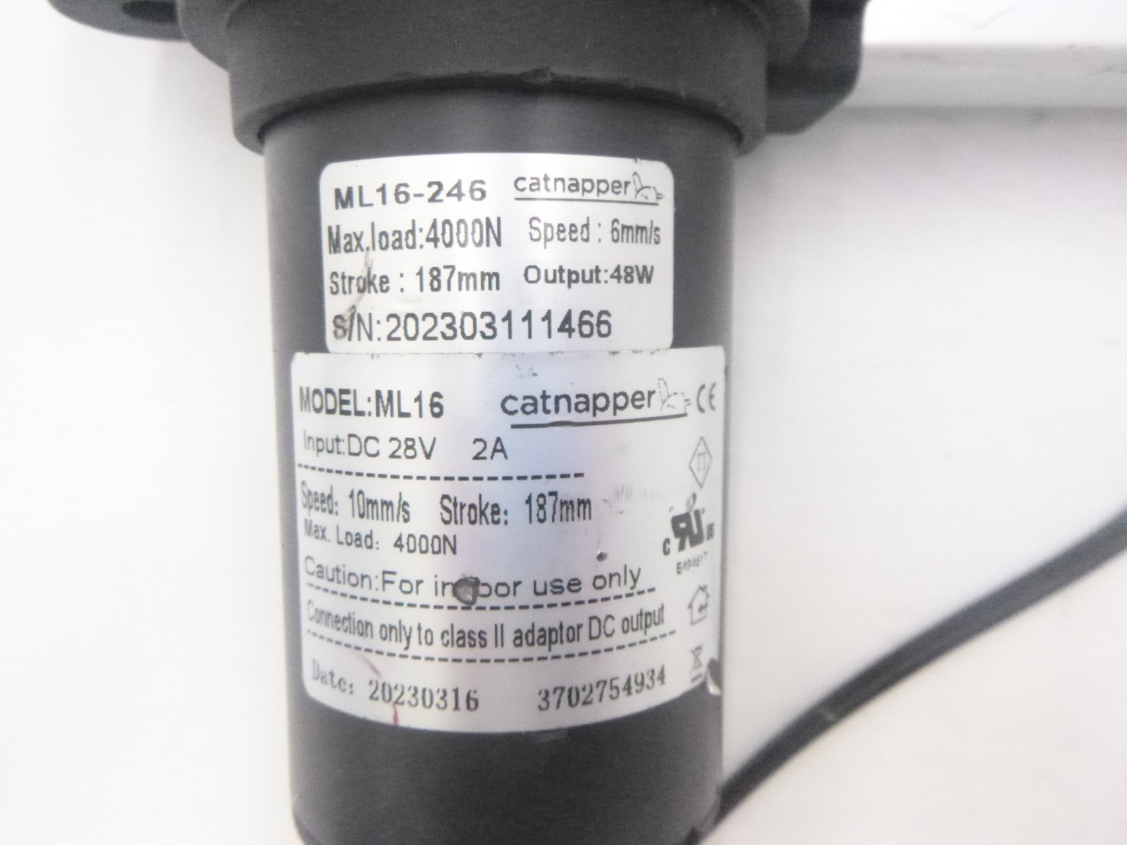 Catnapper Power Lift Chair Linear Actuator Motor 4864 Lift Chair