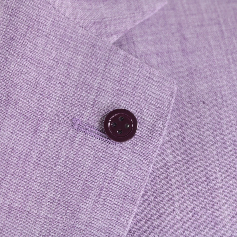 Sartoria Partenopea NWT Linen Blend Sport Coat Size 54R (44R US) In Purple - Image 3 of 4