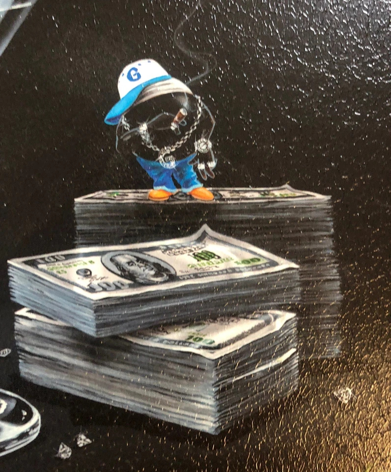 Michael Godard “Gangsta Martini” Giclée 签名艺术 11x11 英寸 — 第 4/4 张图片