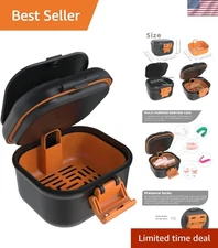 Upgraded Leak-Proof Denture Bath Box for Braces & Dentures - Compact & Durable