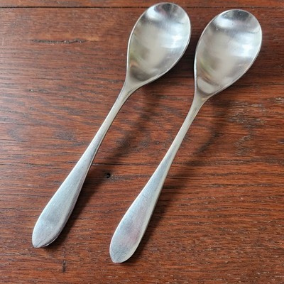 2 Robert Welch Meridian Tea Spoon teaspoons 18/10 Stainless Flatware 6 3/8'' Set