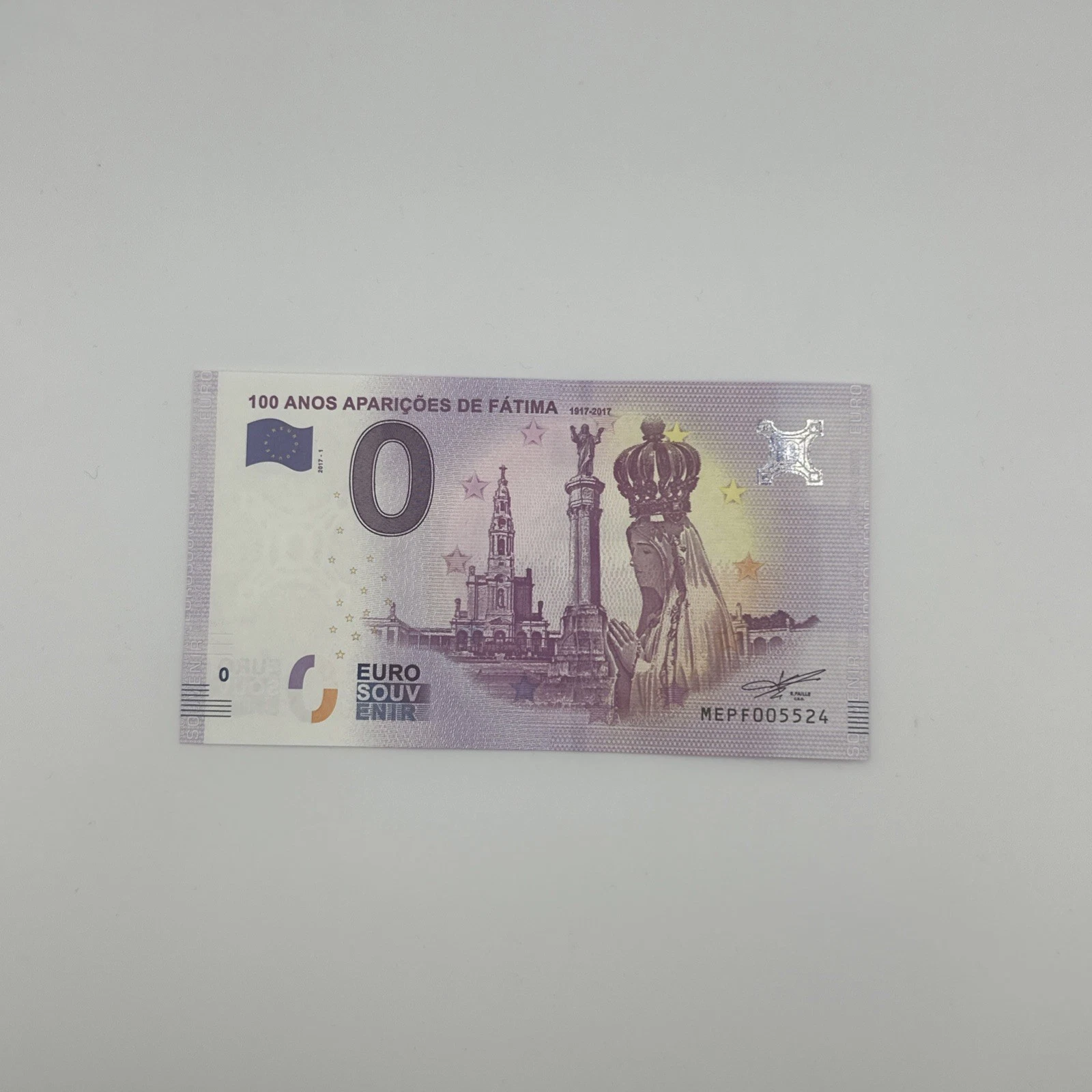Billet Zéro 0 € Euro Touristique / Souvenir 2017-1