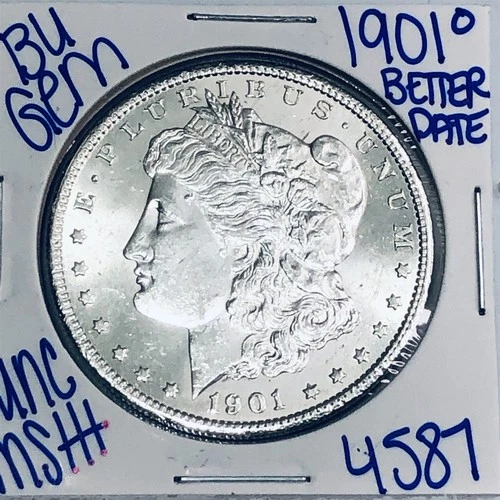 1901 O BU UNCIRCULATED MORGAN SILVER DOLLAR AUTHENTIC U.S.MINT FREESHIPPING 4587