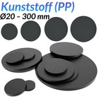 Runde Polypropylen Kunststoffplatte Ø 20mm–300mm Scheibenstärke 1mm–30mm c