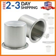 2 Pcs Stainless Steel Cup Holder Silver Poker Table Drink Holder Drop-in Cu...