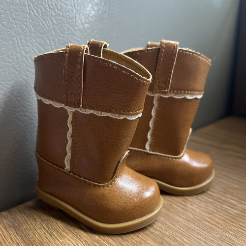 BRAUNE COWGIRL-STIEFEL VON AMERICAN GIRL PUPPE DES JAHRES 2007 NICKI MEETS im Ruhestand