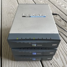 Lot of 3 Cisco Linksys RV042 Dual WAN VPN Routers w/ Power Adapters Tested