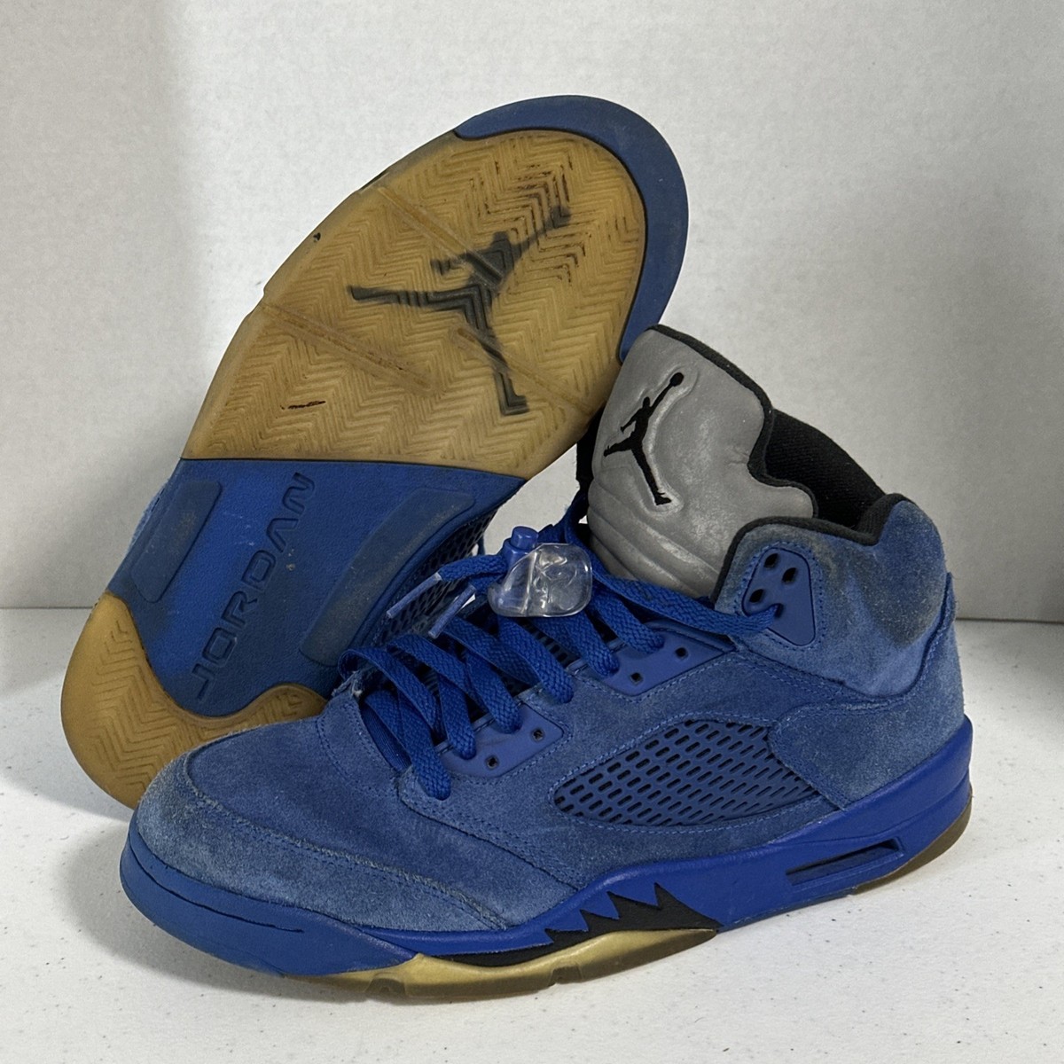 Men's Size 9 US - Air Jordan 5 Retro Blue Suede 136027-401 | eBay