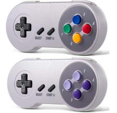 2x Wireless SNES Replacement Controller for SNES System Console/ PC Mac Linux