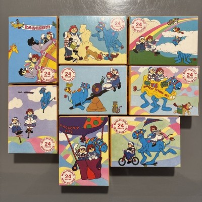 Lot of 8 Raggedy Ann and Andy 24 Piece Mini-Puzzle Sets 1990