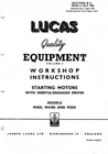 PDF COPY OF LUCAS STARTER MOTOR WORKSHOP INSTRUCTIONS M45G M418G M35G STARTERS