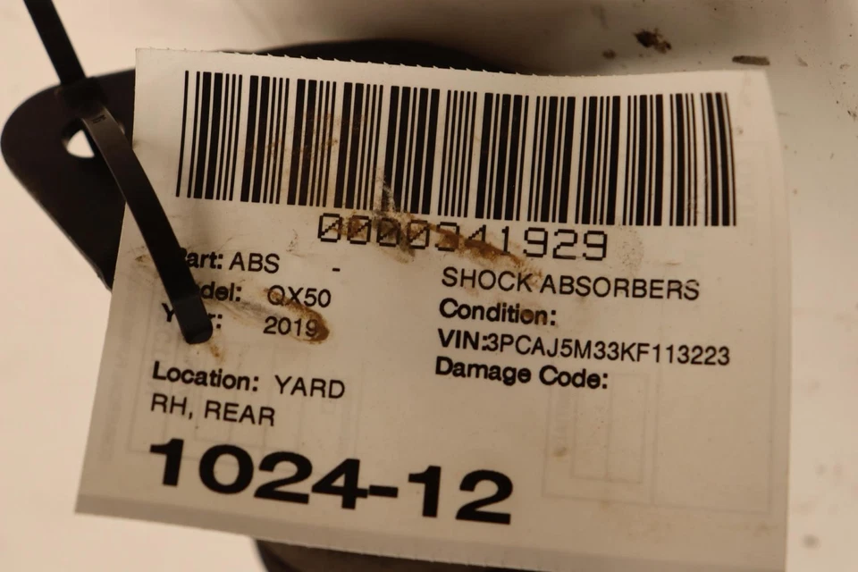 2019-2023 INFINITI QX50 AWD REAR RIGHT SIDE SUSPENSION SHOCK STRUT ABSORBER OEM - Image 4 of 4