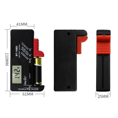 BT-168D LCD Digital Batterietester für AA AAA 9V Tester Schwarz DHL