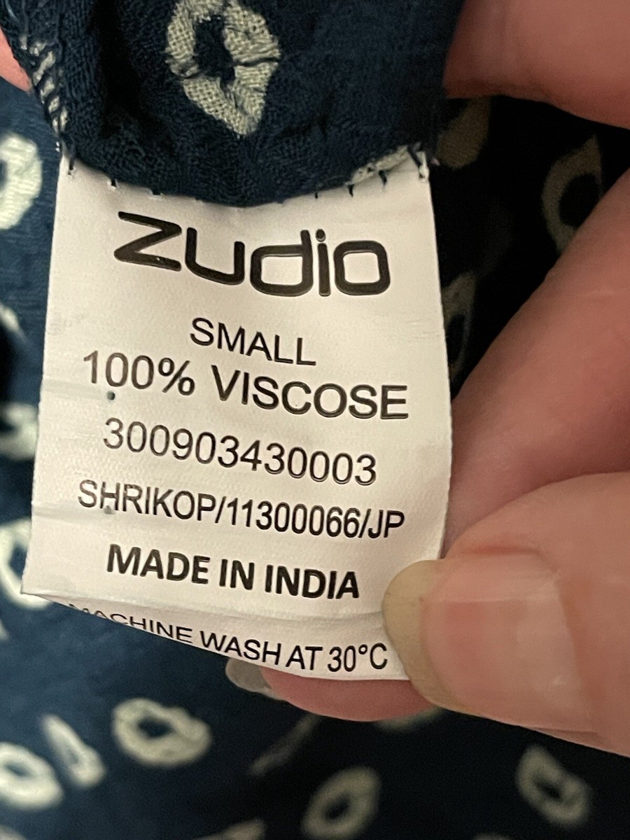Zudio Women's Half Ruffle Sleeveless Green Dots Midi Dress Small | eBay