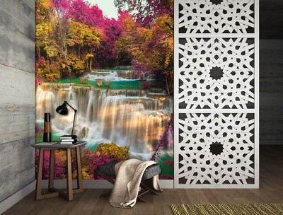 3D Waterfall Trees 14386NA Wallpaper Wall Murals Removable Wallpaper Fay