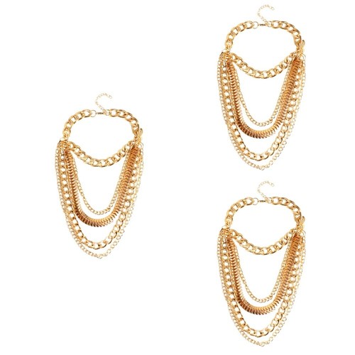 Set of 3 Golden Tassel Ankle Chain Jewelry for Women Chains - Picture 8 of 12